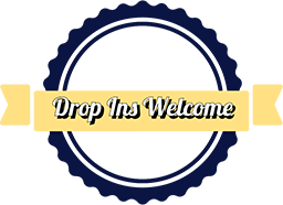 Drop Ins Welcome badge